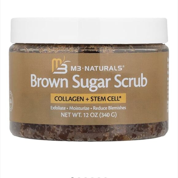 M3 Naturals Brown Sugar Body Scrub collagen - Picture 1 of 1